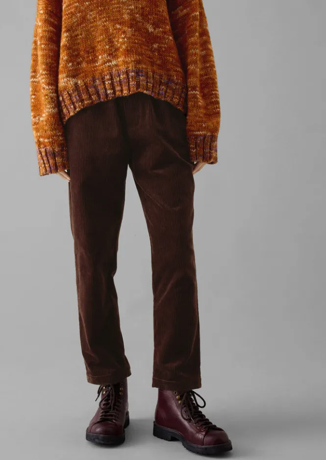 Cord|Trousers-TOAST Gabi Organic Cord Pull On Trousers Chestnut