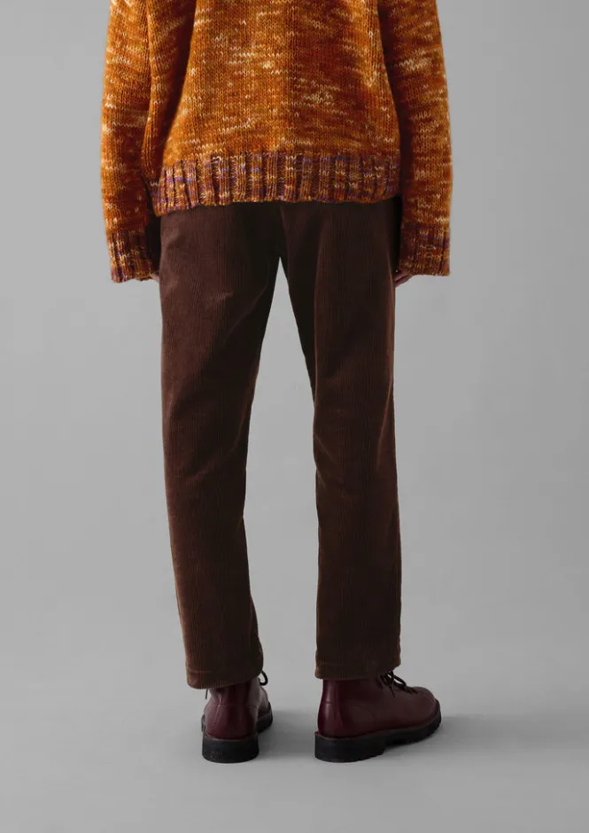 Cord|Trousers-TOAST Gabi Organic Cord Pull On Trousers Chestnut