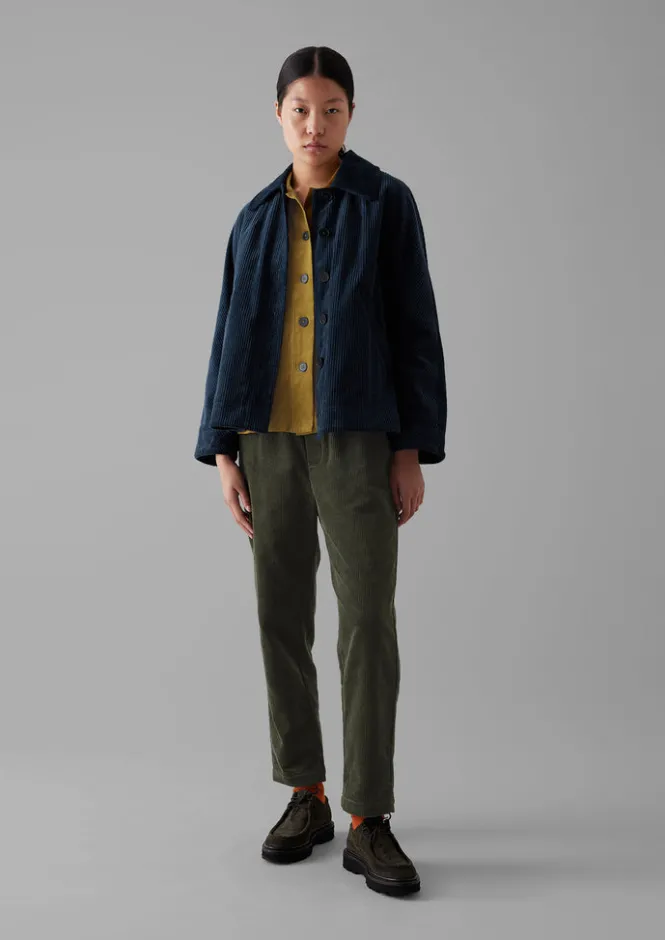 Cord|Trousers-TOAST Gabi Organic Cord Pull On Trousers Seaweed