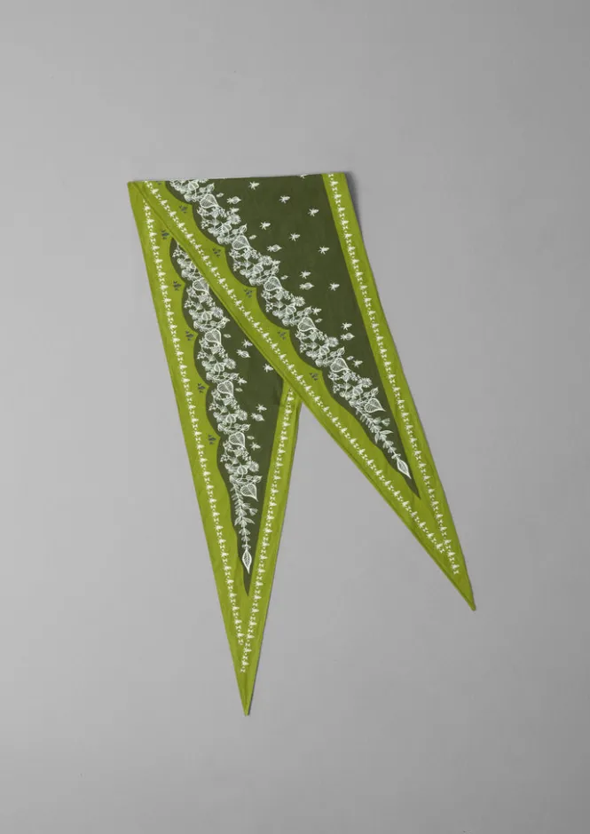 Hats, Scarves & Gloves|Hats, Scarves & Gloves-TOAST Garden Bloom Cotton Bandana Olive