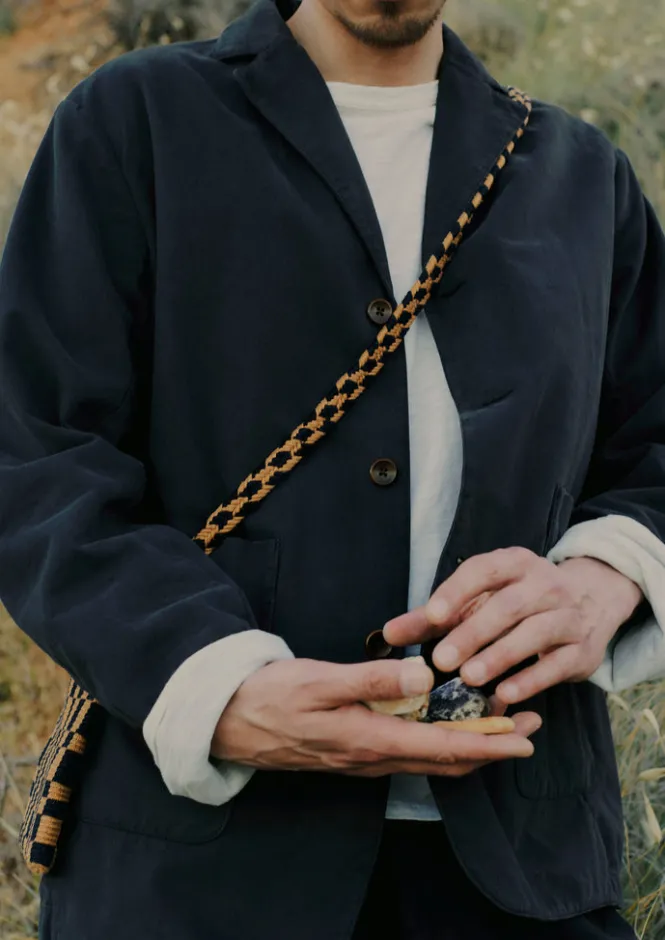Workwear|Coats & Jackets-TOAST Garment Dyed Brushed Cotton Jacket DarkNavy