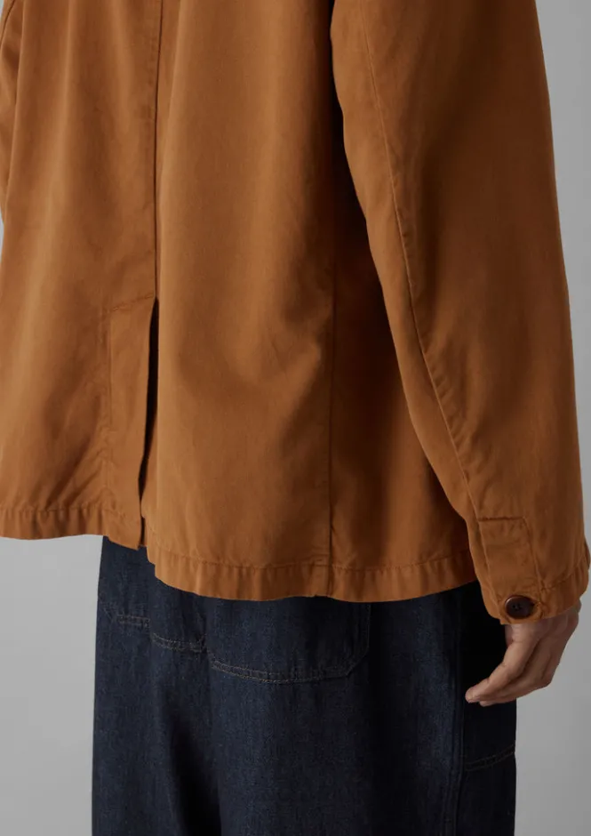Workwear|Coats & Jackets-TOAST Garment Dyed Brushed Cotton Jacket Sandstone