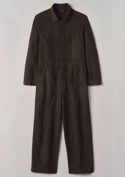 Linen|Workwear-TOAST Garment Dyed Canvas Overalls TentGreen