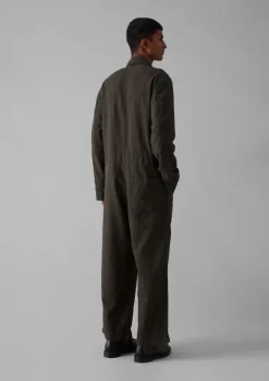 Linen|Workwear-TOAST Garment Dyed Canvas Overalls TentGreen