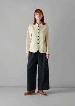 Coats & Jackets-TOAST Garment Dyed Cotton Linen Neat Jacket Parchment