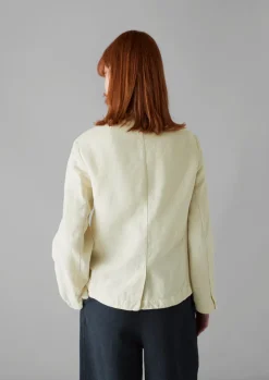 Coats & Jackets-TOAST Garment Dyed Cotton Linen Neat Jacket Parchment