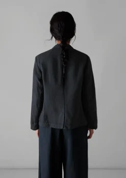 Coats & Jackets-TOAST Garment Dyed Cotton Linen Neat Jacket Slate