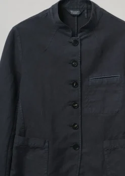 Coats & Jackets-TOAST Garment Dyed Cotton Linen Neat Jacket Slate