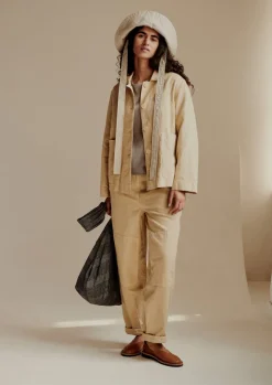 Linen|Trousers-TOAST Garment Dyed Cotton Linen Canvas Trousers Fallow