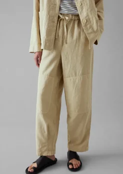 Linen|Trousers-TOAST Garment Dyed Cotton Linen Canvas Trousers Fallow