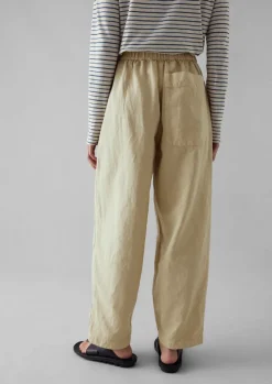 Linen|Trousers-TOAST Garment Dyed Cotton Linen Canvas Trousers Fallow