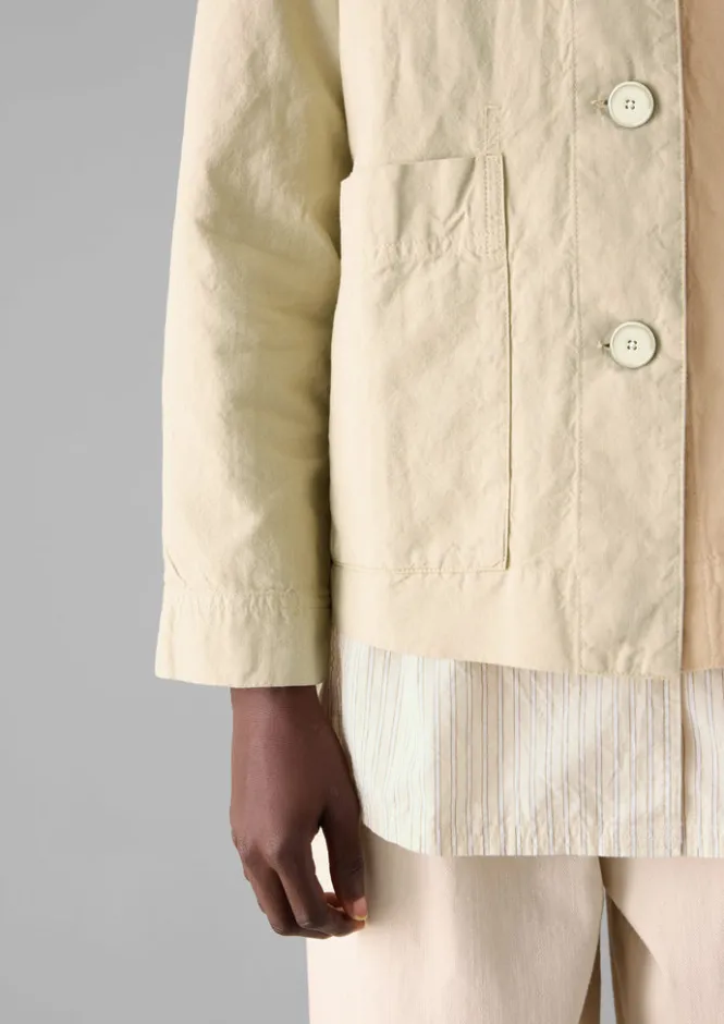 Linen|Coats & Jackets-TOAST Garment Dyed Cotton Linen Jacket Fallow