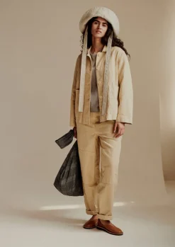 Linen|Coats & Jackets-TOAST Garment Dyed Cotton Linen Jacket Fallow