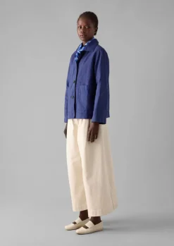 Linen|Coats & Jackets-TOAST Garment Dyed Cotton Linen Jacket Indigo