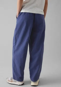 Linen|Trousers-TOAST Garment Dyed Cotton Linen Canvas Trousers Indigo