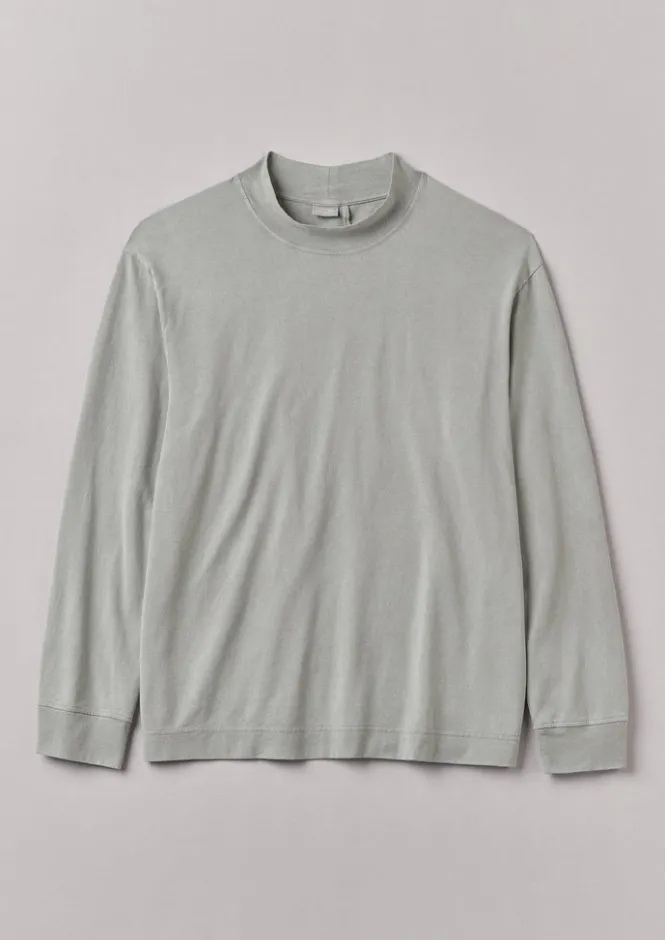 Tops & Tees-TOAST Garment Dyed Cotton Long Sleeve Tee Carbon