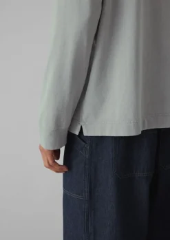 Tops & Tees-TOAST Garment Dyed Cotton Long Sleeve Tee Carbon