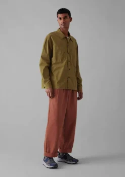 Workwear|Shirts-TOAST Garment Dyed Cotton Twill Shirt GoldenSand