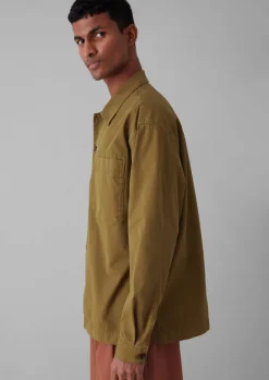 Workwear|Shirts-TOAST Garment Dyed Cotton Twill Shirt GoldenSand