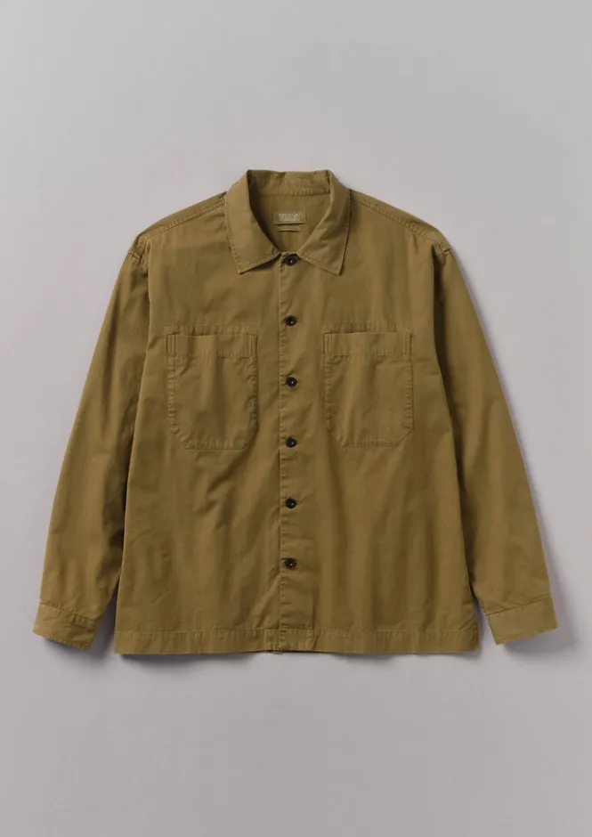 Workwear|Shirts-TOAST Garment Dyed Cotton Twill Shirt GoldenSand