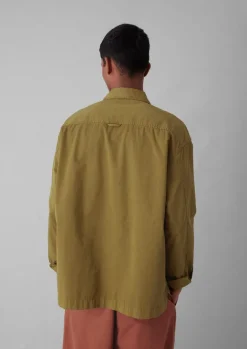 Workwear|Shirts-TOAST Garment Dyed Cotton Twill Shirt GoldenSand