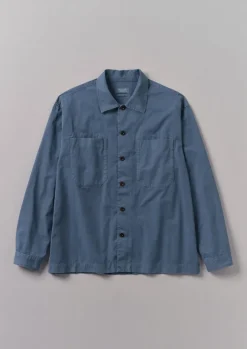 Workwear-TOAST Garment Dyed Cotton Twill Shirt SlateBlue