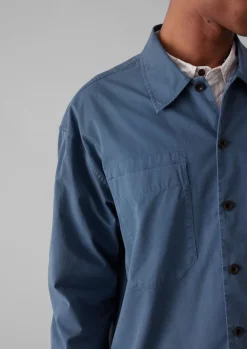 Workwear-TOAST Garment Dyed Cotton Twill Shirt SlateBlue