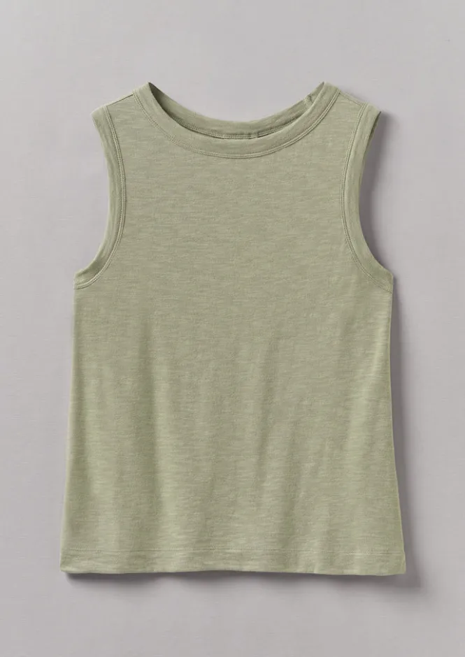 Jersey|Tops & Tees-TOAST Garment Dyed Organic Cotton Tank Top CeladonGreen
