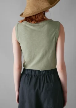 Jersey|Tops & Tees-TOAST Garment Dyed Organic Cotton Tank Top CeladonGreen