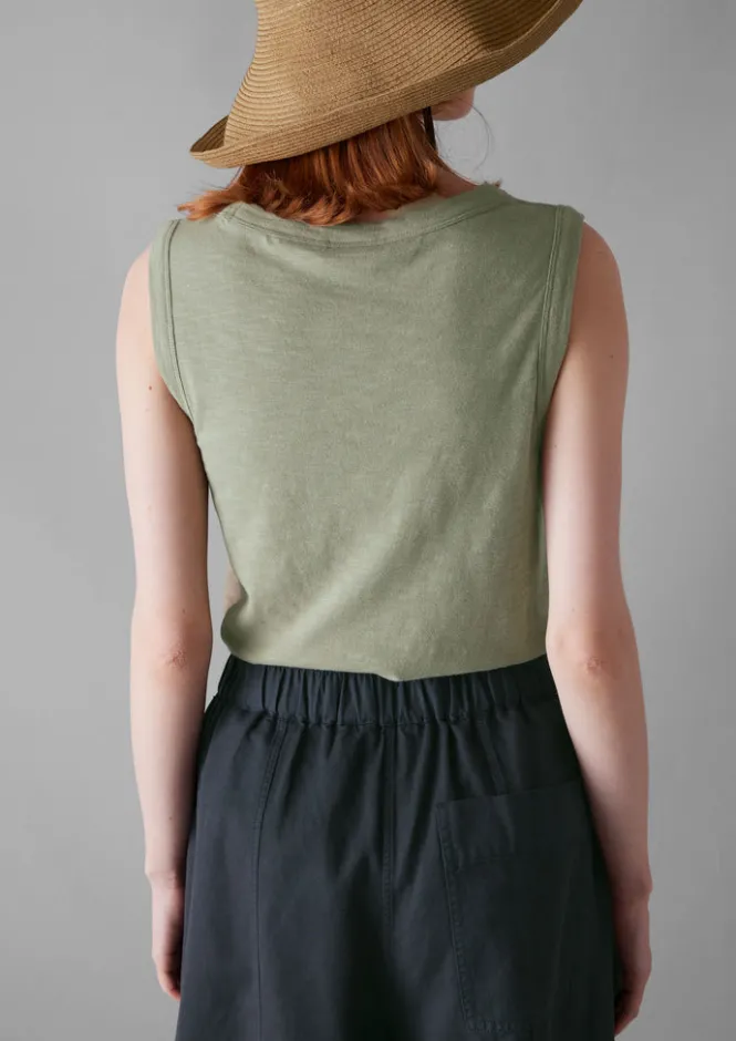 Jersey|Tops & Tees-TOAST Garment Dyed Organic Cotton Tank Top CeladonGreen