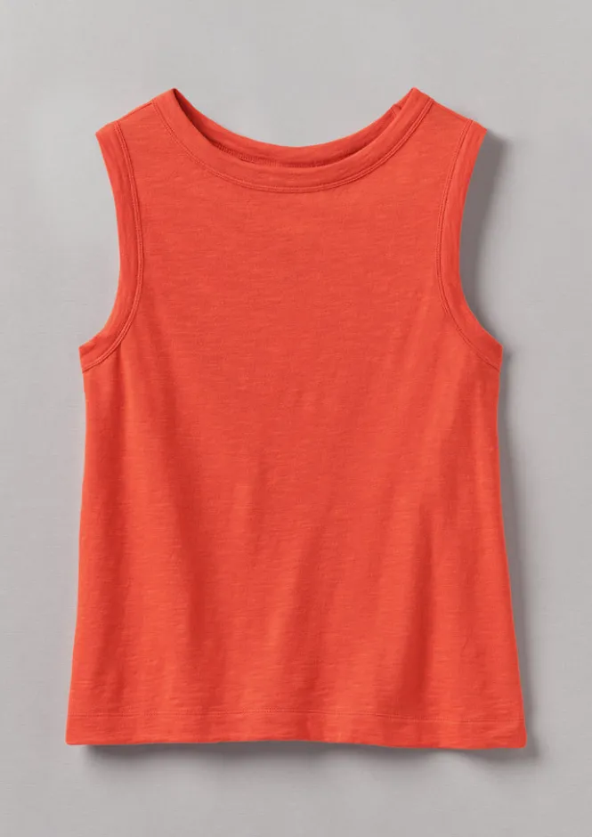 Jersey|Tops & Tees-TOAST Garment Dyed Organic Cotton Tank Top Pumpkin