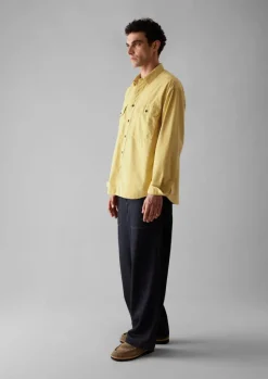 Workwear|Shirts-TOAST Garment Dyed Oxford Workwear Shirt SoftTopaz