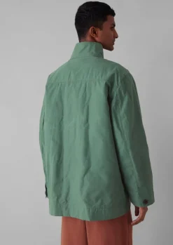 Coats & Jackets-TOAST Halley Stevensons Waxed Cotton Coat BlueJade