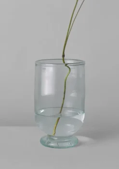 Glass|Decorative Pieces-TOAST Hand Blown Footed Vase Clear