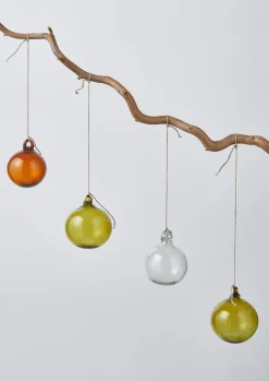Glass|Christmas Decorations-TOAST Hand Blown Glass Bauble Set Multi