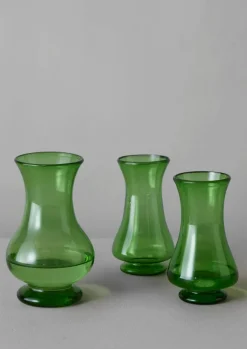 Glass|Decorative Pieces-TOAST Hand Blown Polonaise Vase Olive