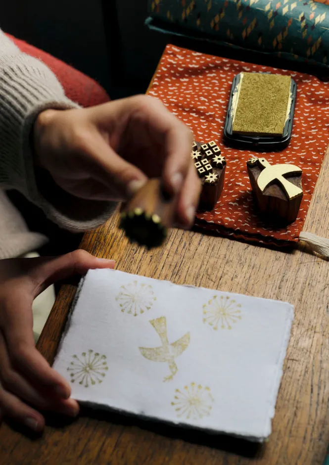 Stationery|Christmas Decorations-TOAST Hand Carved Dove Block Printing Kit Multi