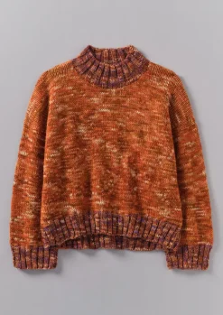 Knitwear-TOAST Hand Dyed Marl Sweater OrangeMix