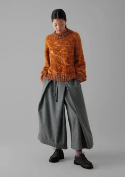 Knitwear-TOAST Hand Dyed Marl Sweater OrangeMix