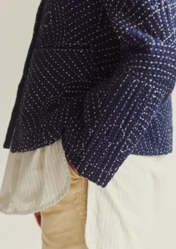 Coats & Jackets-TOAST Hand Embroidered Kantha Jacket Indigo