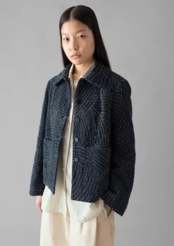 Coats & Jackets-TOAST Hand Embroidered Kantha Jacket Indigo