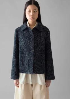 Coats & Jackets-TOAST Hand Embroidered Kantha Jacket Indigo