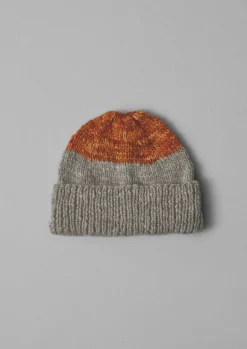 Hats, Scarves & Gloves-TOAST Hand Knitted Wool Hat Natural/Orange