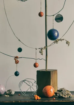 Christmas Decorations-TOAST Hand Marbled Bauble RichBlue