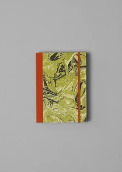 Stationery-TOAST Hand Marbled Notebook LeafGreen/Gold