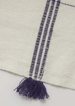 Textiles|Outdoor-TOAST Hand Woven Cotton Tablecloth Ecru/ProvenceBlue