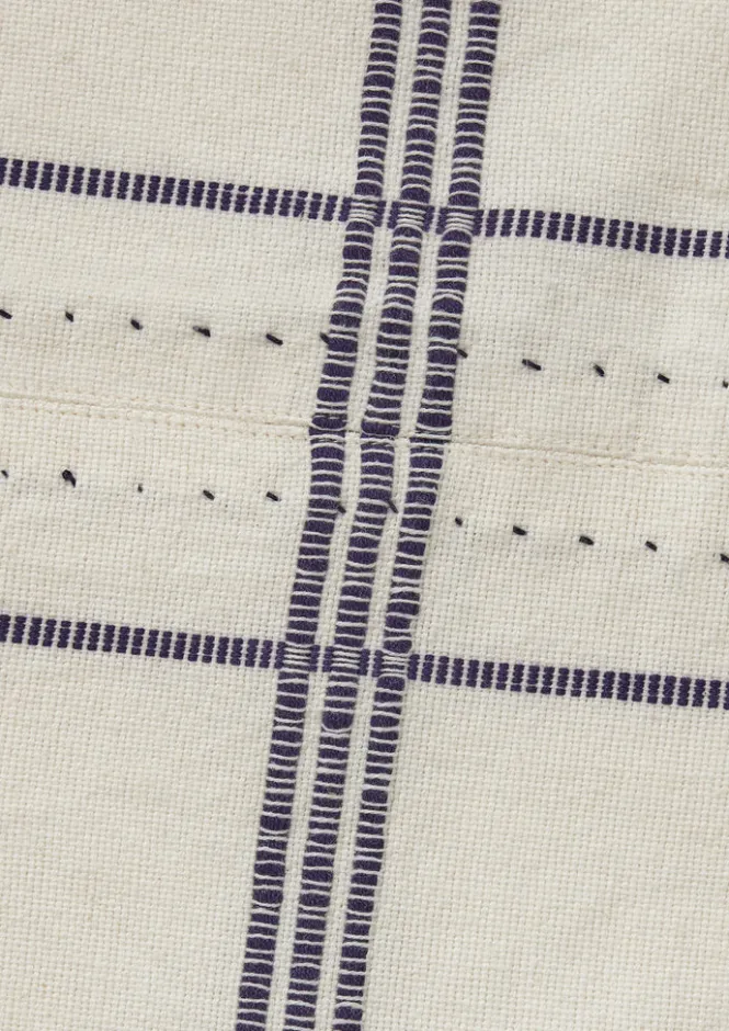 Textiles|Outdoor-TOAST Hand Woven Cotton Tablecloth Ecru/ProvenceBlue