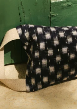 Textiles|Cushions & Covers-TOAST Hand Woven Ikat Cotton Draught Excluder MidnightCheck