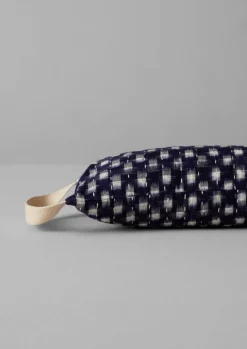 Textiles|Cushions & Covers-TOAST Hand Woven Ikat Cotton Draught Excluder MidnightCheck