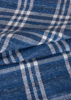 Textiles|Rugs-TOAST Hand Woven Remnant Fabric Rag Rug MixedBlues